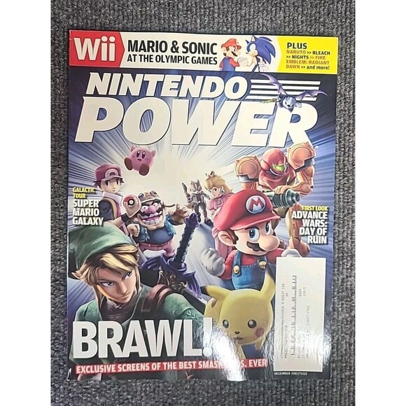 Nintendo Power Magazine V222 Super Smash Bros. Brawl Advance Wars Galaxy Poster - Picture 1 of 8